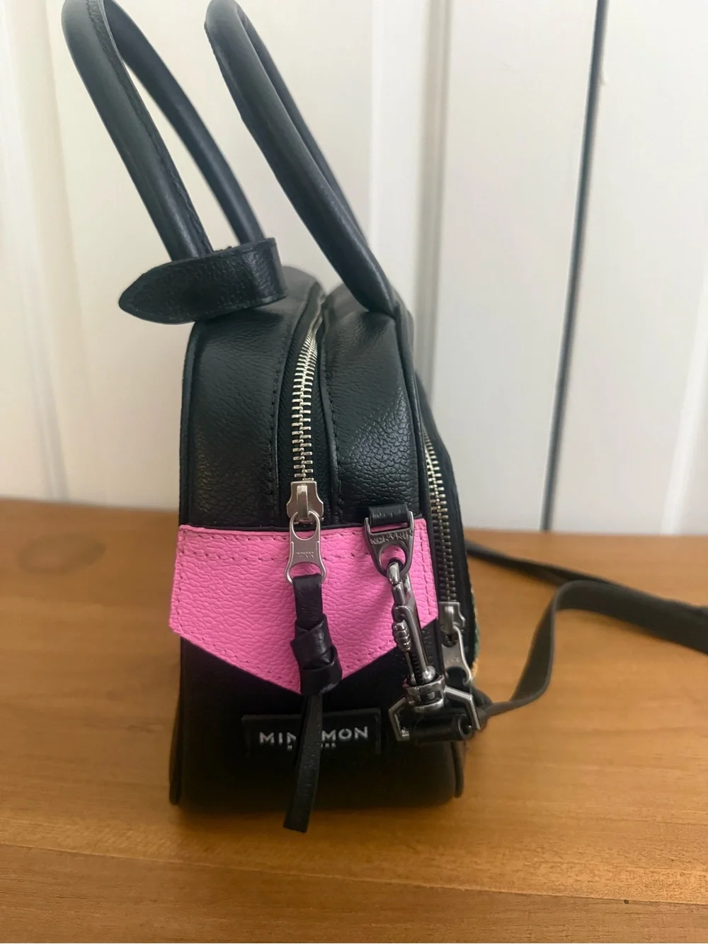 Authentic Min & Mon New York ‘Vali’ Leather Crossbody Handbag